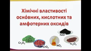Хімія 8 клас Урок 42-43 Хімічні властивості оснόвних, кислотних та амфотерних оксидів