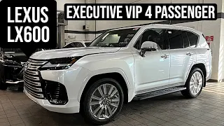 2023 LEXUS LX 600 EXECUTIVE VIP, WHITE PEARL WITH CARAMEL SUNSET INTERIOR