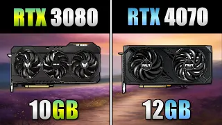 RTX 3080 Vs. RTX 4070 | Ryzen 7 5700X | 8 Jogos Testados | 1440p