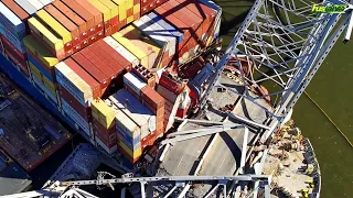 Removal of Containers From the MV Dali That Crashed into the Francis Scott Key Bridge