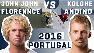 Aggro Paddle Battles and Barrels JOHN JOHN FLORENCE vs KOLOHE ANDINO '16 Portugal | FULL HEAT REPLAY