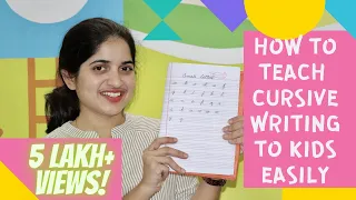 How to teach Cursive writing to kindergarten easily step by step process | 5 tips to learn cursive