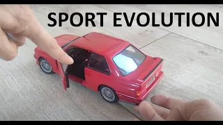 BMW E30 M3 SPORT EVOLUTION RED  BBS WHEELS 1:18 SCALE UNBOXING SOLIDO