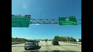 Sunny Day on The Turnpike North - Driving Miami