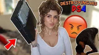 DESTROYING BOYFRIENDS PS4 PRANK! *HE LEAVES ME!*