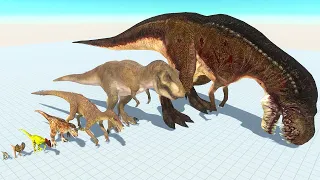 T-Rex ARBS of Evolution VS ALL Dinosaurs Animal Revolt Battle Simulator Evolution Update