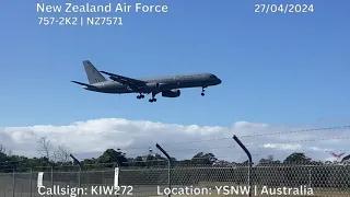 NZAF 757- 2K2 landing at HMAS ALBATROSS | YSNW | AUSTRALIA