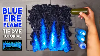 Blue Fire Flame Pattern Tie Dye Tutorial ( trasher inspired ) by Tali at Kulay