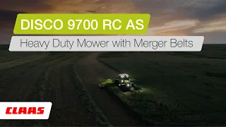 CLAAS DISCO 9700 RC AUTO SWATHER | Heavy Duty Mower with Merger Belts in Triticale