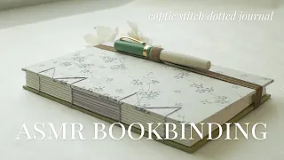 Bookbinding gives me peace and focus ✦ Make a journal with me, ASMR Coptic binding process