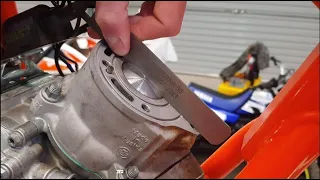 How To Set & Check Deck Height / Squish / X-Distance When Rebuilding Top End KTM50 TC50 KTM50 SX