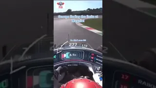 George Russell hitting the limits in Mugello