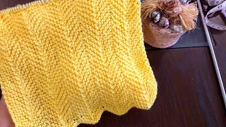 Chevron Zigzag Stitch Pattern ( English )| Knitting Design with Written Instructions