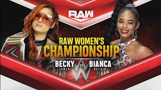 Becky Lynch Vs Bianca Belair Campeonato Femenino Raw - WWE Raw 01/11/2021 (En Español)