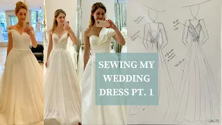Sewing My Wedding Dress 🪡｜Part 1: Inspiration & Design｜DIY Wedding Dress