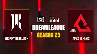 Dota2 - Shopify Rebellion vs Apex Genesis - Game 1 - DreamLeague Season 23 - CQ - NA