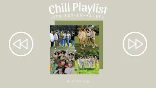 [ Lyrics ] b t s • t x t • e n h y p e n • a t e e z ~ chill/sleep/study playlist