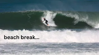 Perfect heavy beach breaks in France