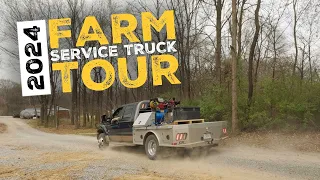 Farm service truck tour on commercial forage farm