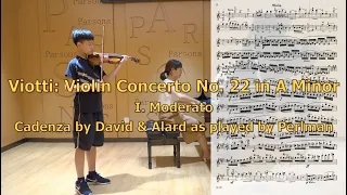Viotti: Violin Concerto No.22 in A Minor, I. Moderato, Cadenza by David & Alard as played by Perlman