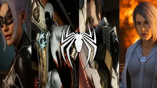 Spider-Man PS4 - All Bosses/Boss Fights including DLC with 8 different Suits | Ultimate, No Damage