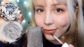 ASMR Gently Doing My Makeup💄 Closeup Whisper, Mouth sounds, Tapping🧚