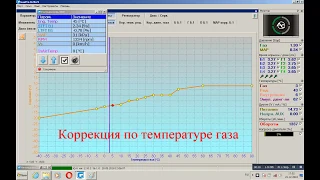 Пример коррекции по температуре газа