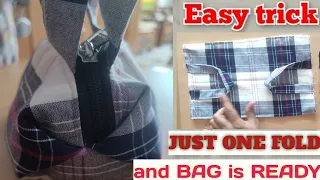 SUPER EASY-just one fold and cute bag is ready/diy coin purse in 5 minutes/purse/mini handbag