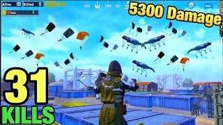 31 KILLS SOLO VS SQUAD   PUBG MOBILE NEW WORLD RECORD 5300 DAMAGE!!!