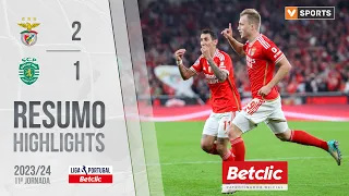 Resumo: Benfica 2-1 Sporting (Liga 23/24 #11)