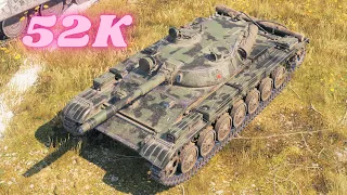 52K Spot Damage T-100 LT,Panhard EBR 105,AMX 13 105  World of Tanks , WoT Replays tank game