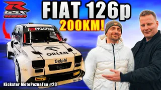 FIAT 126p z silnikiem od MOTOCYKLA! - Kickster MotoPoznaFca #23