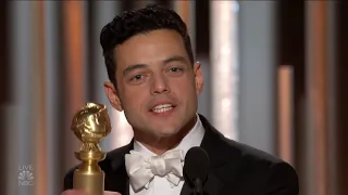 HD 2019 Golden Globes Rami Malek & Bohemian Rhapsody Best Actor and Best Motion Picture