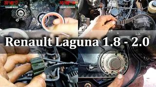 Renault Laguna 1.8 - 2.0. Как заменить ремень ГРМ и сальники.