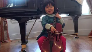 Witches Dance by Paganini, Ella Wimbiscus, cello, at just turned 4 yrs old