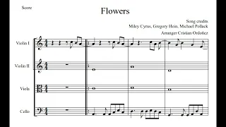 Miley Cyrus - Flowers / String Quartet / PDF