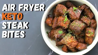 Keto Air Fryer Steak Bites Recipe | Low Carb | Carnivore