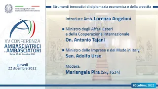 #ConfAmb2022 - Quinta Sessione – Strumenti innovativi di diplomazia economica e della crescita