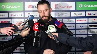 Ivan Vishnevskiy a Patrik Svitana po zápase s Trenčínom (50. kolo)