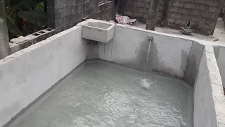 How a concrete fish pond ( Aquarium) should look like;