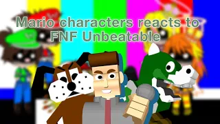 Mario characters reacts to FNF Unbeatable (FNF Mario Madness v2)