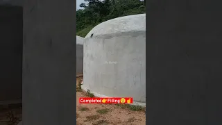 Ferrocement tank filling process