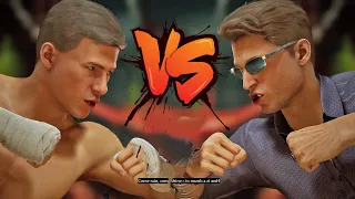 Lines Delivered by Van Damme Vs.  Johnny Cage Comparison