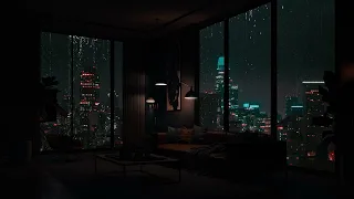 Rain for Sleep - Sleeping in a Million Dollar Apartment in NY -  Rain And Thunder By The Window 🥱