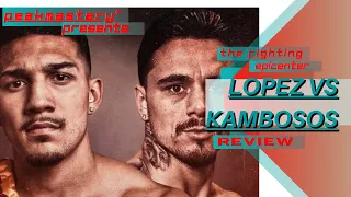 Lopez vs Kambosos Final Review