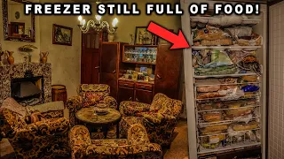 Untouched Abandoned House With Power And Everything Left Behind - We Found A Freezer Full Of Food!