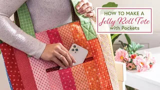 How to Make a Jelly Roll Tote with Pockets | a Shabby Fabrics Tutorial