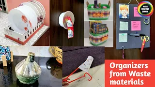 7 No Cost & Low Cost Home Organization Ideas|  using waste materials | Reuse waste materials