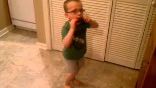 My 3 year old harmonica player :)