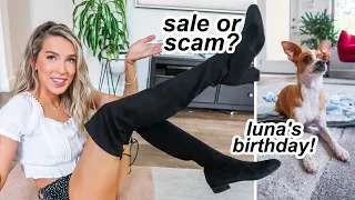 BOOT SCAM OR SALE?? + LUNA'S BIRTHDAY GIFTS! | leighannvlogs